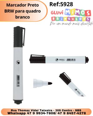 Marcador Preto BRW para quadro branco