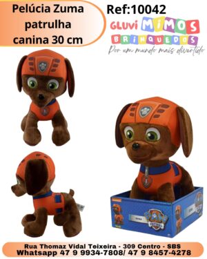 Pelúcia Zuma patrulha canina 30 cm