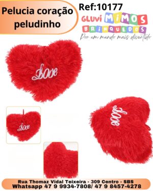 Pelucia coração peludinho