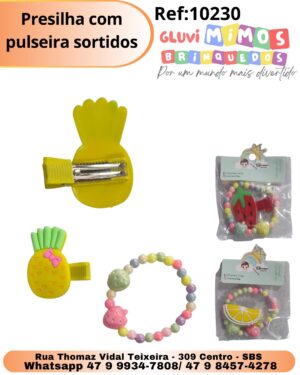 Presilha com pulseira sortidos
