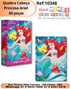 Quebra Cabeça Princesa Ariel  60 peças