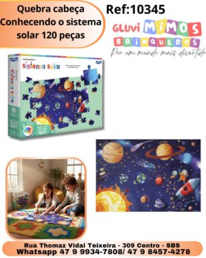 Quebra cabeça Conhecendo o sistema solar 120 peças