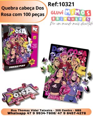 Quebra cabeça Dos Rosa com 100 peças