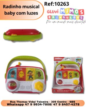 Radinho musical baby com luzes