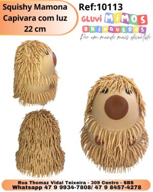 Squishy Mamona Capivara 22 cm com luz