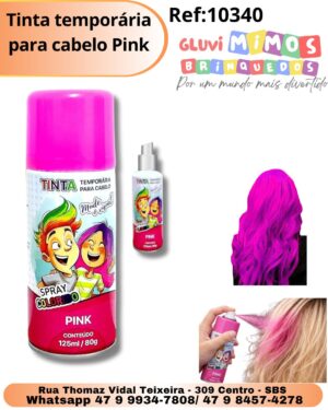 Tinta temporária para cabelo Pink