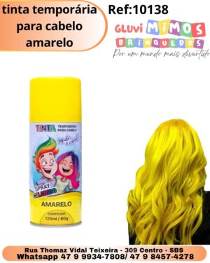 tinta temporária para cabelo amarelo