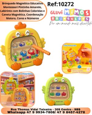 Brinquedo Magnético Educativo Montessori Pintinho
