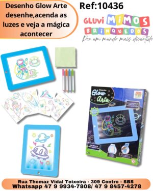 Desenho Glow Arte desenhe,acenda as luzes e veja a mágica acontecer