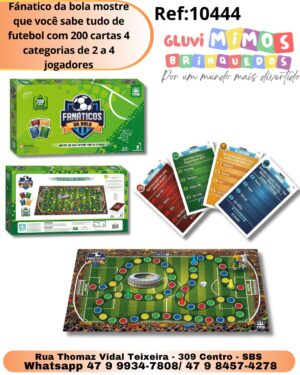 Fanáticos da bola mostre que você sabe tudo de futebol com 200 cartas 4 categorias de 2 a 4 jogadores