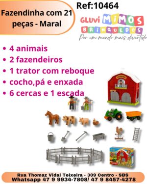 Fazendinha com 21 peças - Maral
