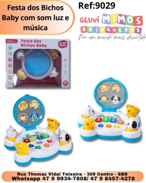 Festa dos Bichos Baby com som luz e música