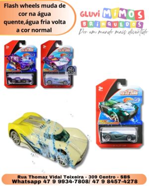 Flash wheels muda de cor na água quente,água fria volta a cor normal