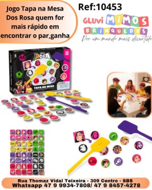 Jogo Tapa na Mesa Dos Rosa quem for mais rápido em encontrar o par,ganha