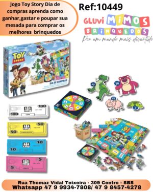 Jogo Toy Story Dia de compras aprenda como ganhar,gastar e poupar sua mesada para comprar os melhores  brinquedos