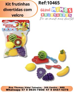 Kit frutinhas divertidas com velcro