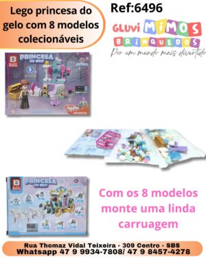 Lego princesa do gelo com 8 modelos colecionáveis