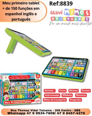 Meu primeiro tablet + de 150 funções em espanhol inglês e português