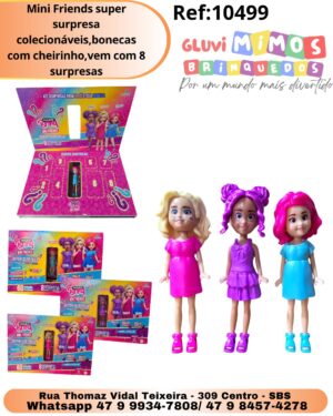 Mini Friends super surpresa colecionáveis,bonecas com cheirinho,vem com 8 surpresas