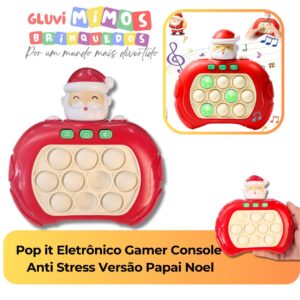 Pop it Eletrônico Gamer Console  Anti Stress Versão Papai Noel