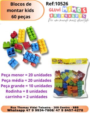 Blocos de montar kids  60 peças