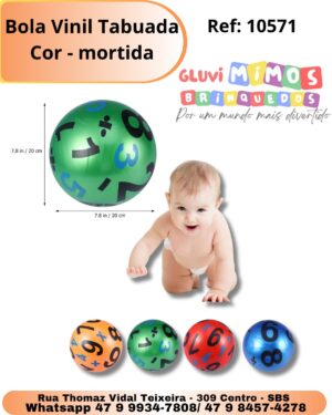 Bola Vinil Tabuada Cor - mortida