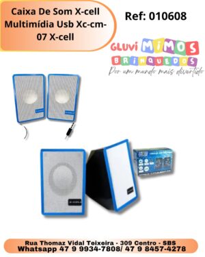 Caixa De Som X-cell Multimídia Usb Xc-cm-07 X-cell