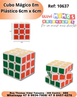 Cubo Mágico Em Plástico 6cm x 6cm
