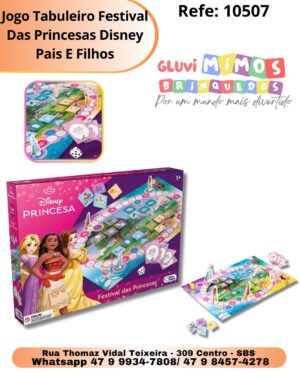 Jogo Tabuleiro Festival Das Princesas Disney Pais E Filhos