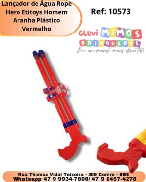 Lançador de Água Rope Hero Etitoys Homem Aranha Plástico Vermelho