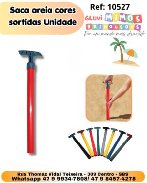 Saca areia cores sortidas Unidade