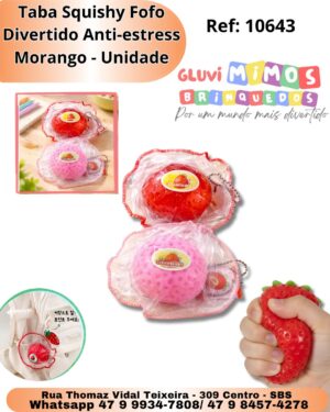 Taba Squishy Fofo Divertido Anti-estress  Morango - Unidade