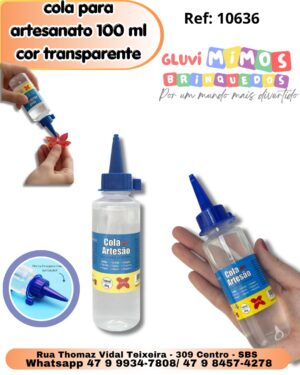 cola para artesanato 100 ml cor transparente