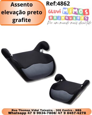 Assento elevação preto grafite