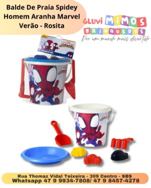 Balde De Praia Spidey Homem Aranha Marvel Verão - Rosita