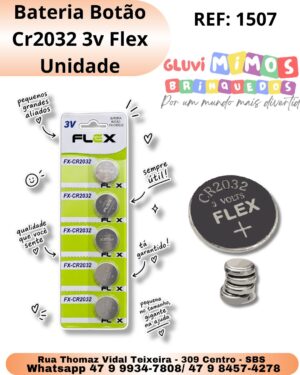 Bateria Botão Cr2032 3v Flex  Unidade