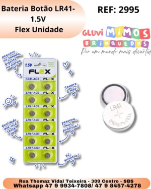 Bateria Botão LR41-1.5V  Flex Unidade