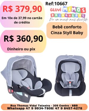 Bebê conforto Cinza Styll Baby
