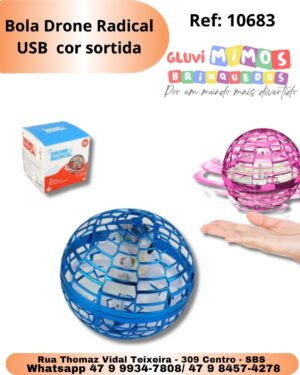 Bola Drone Radical USB  cor sortida