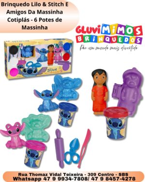 Brinquedo Lilo & Stitch E Amigos Da Massinha Cotiplás