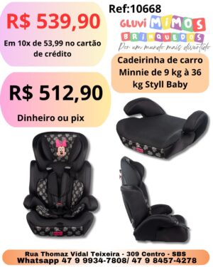 Cadeirinha de carro Minnie de 9 kg à 36 kg Styll Baby