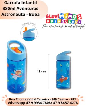 Garrafa Infantil 380ml Aventuras Astronauta - Buba