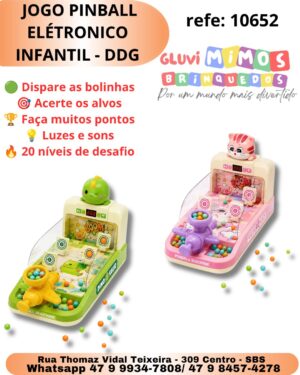 JOGO PINBALL ELÉTRONICO INFANTIL - DDG