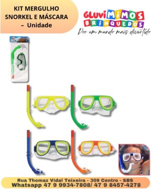 KIT MERGULHO SNORKEL E MÁSCARA –  Unidade