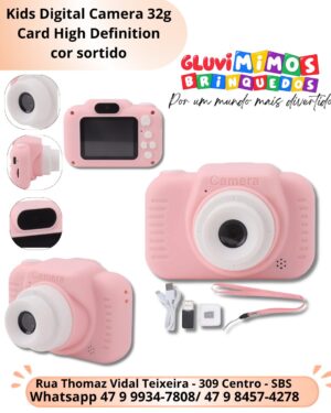 Kids Digital Camera 32g Card High Definition cor sortido