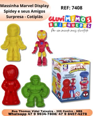 Massinha Marvel Display Spidey e seus Amigos Surpresa - Cotiplás