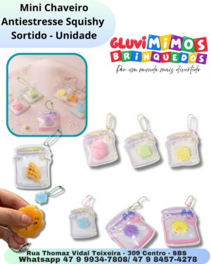Mini Chaveiro Antiestresse Squishy  Sortido - Unidade