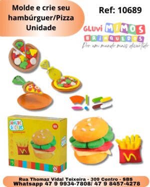 Molde e crie seu hambúrguer/Pizza Unidade