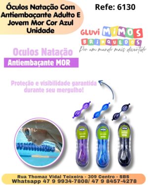 Óculos Natação Com Antiembaçante Adulto E Jovem Mor Cor Azul