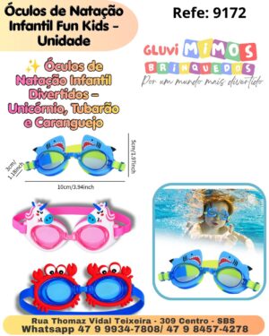 Óculos de Natação Infantil Fun Kids - Unidade